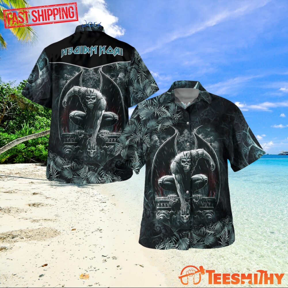 Iron Maiden Dark Horror Tropical Hawaii Shirt