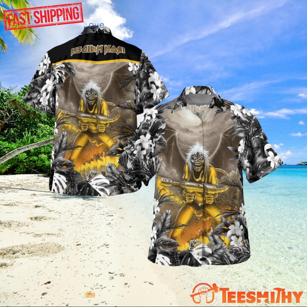 Iron Maiden Love Is Like A Hurricane Hawaiian Shirt