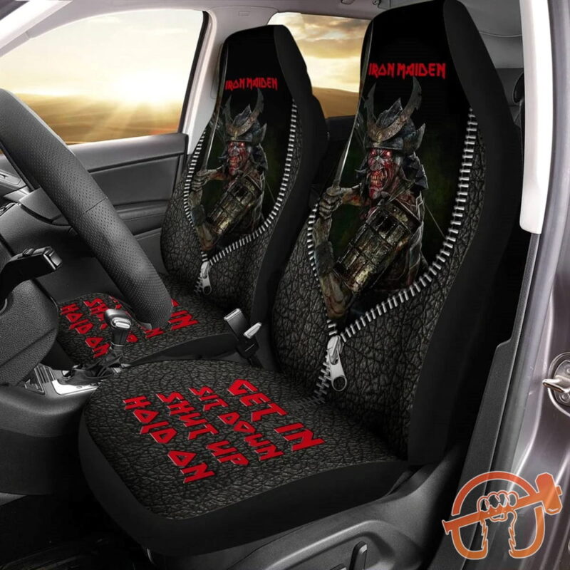 Iron Maiden Samurai Hold on Car Seat Covers Universal Fit