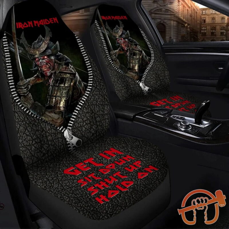Iron Maiden Samurai Hold on Car Seat Covers Universal Fit