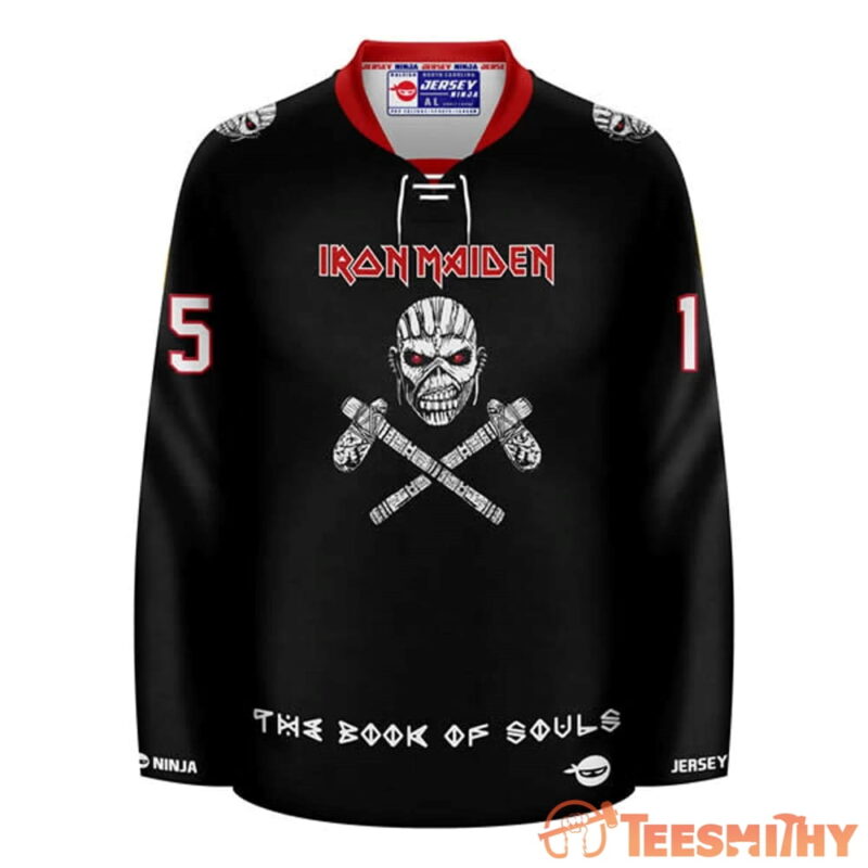 Iron Maiden The Book of Souls Crossbones Hockey Jersey