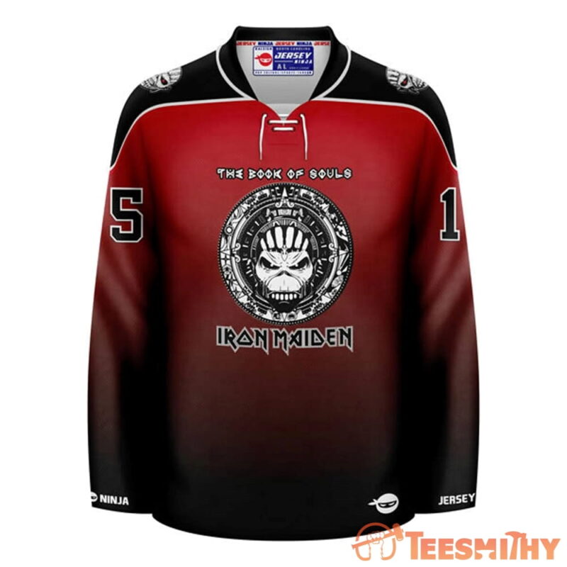 Iron Maiden The Book of Souls Red Mayan Hockey Jersey