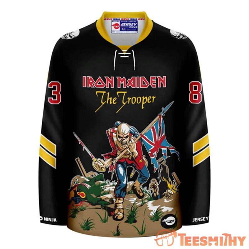 Iron Maiden The Trooper Sub Black Hockey Jersey