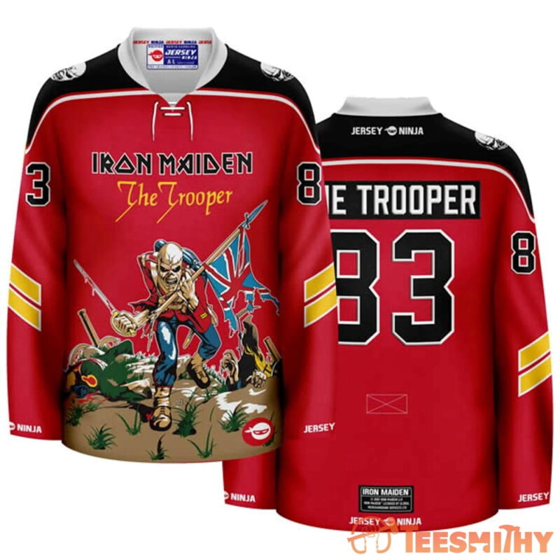 Iron Maiden The Trooper Sub Red Hockey Jersey
