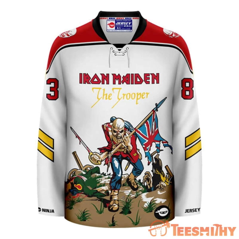 Iron Maiden The Trooper Sub White Hockey Jersey