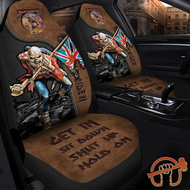 Iron Maiden Trooper Q2 Hold on Car Seat Covers Universal Fit