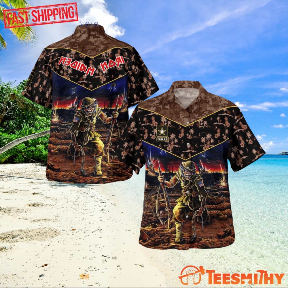 Iron Maiden Veteran Tropical Hawaii Shirt