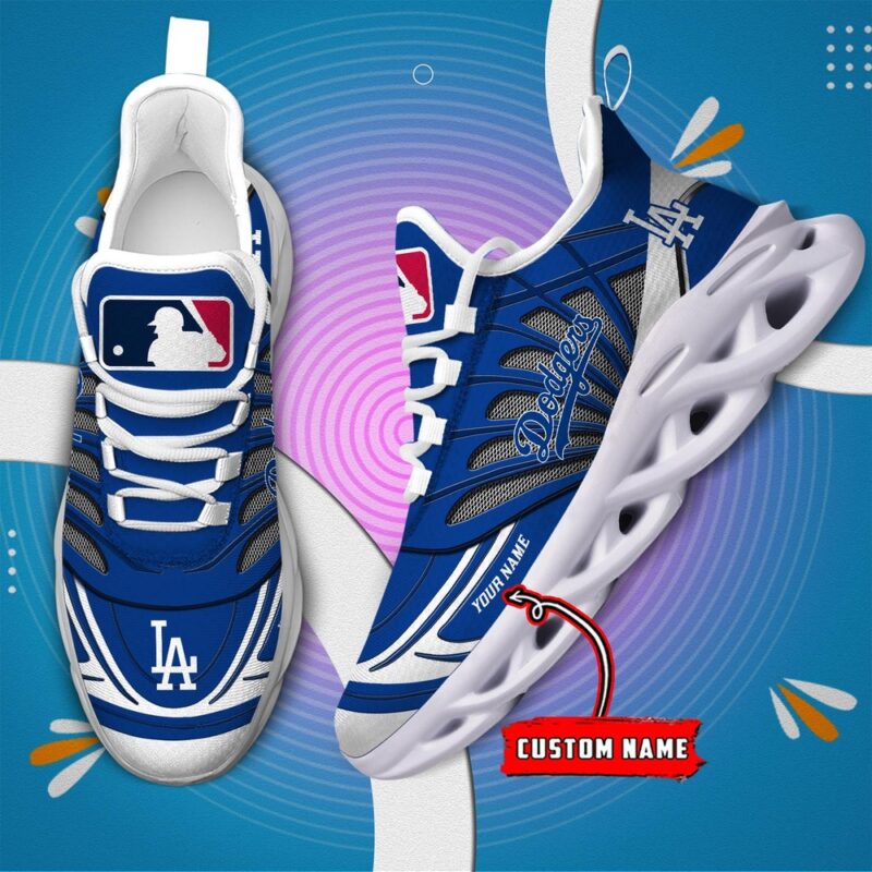 Los Angeles Dodgers Max Soul Shoes Personalized Baseball Shoes