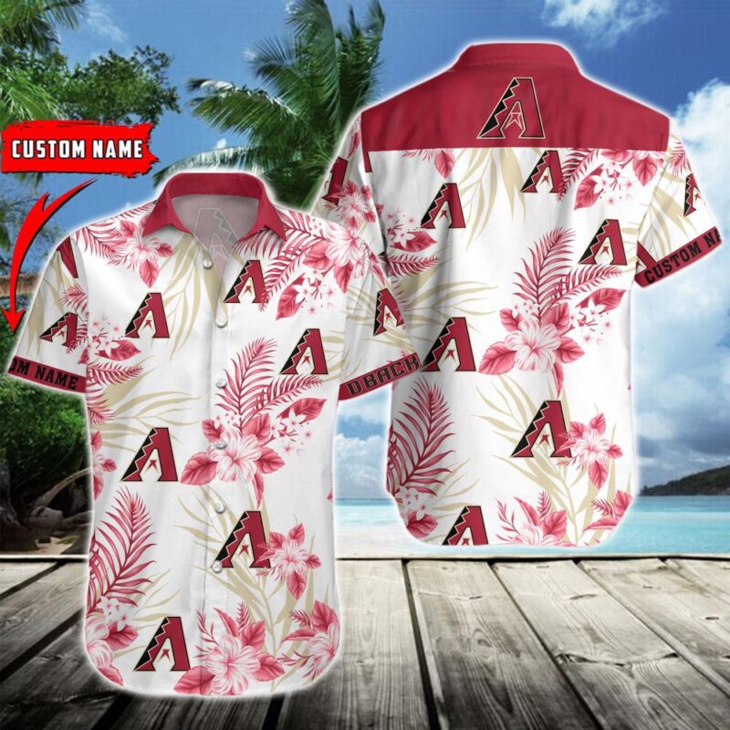MLB Arizona Diamondbacks Hawaiian Shirt Flower Baseball Aloha Shirt