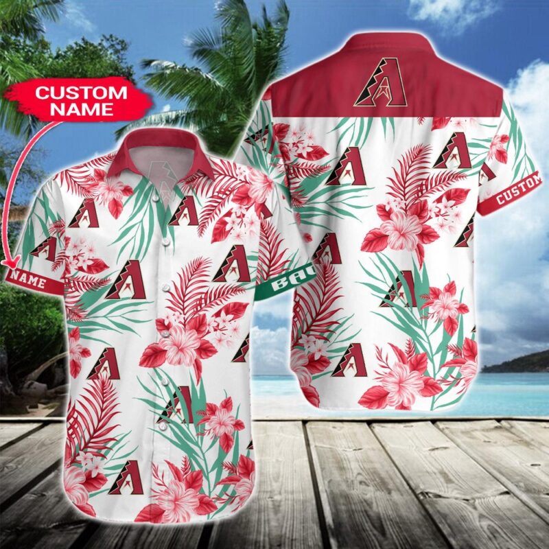 MLB Arizona Diamondbacks Hawaiian Shirt Flower Baseball Shirt For Fans