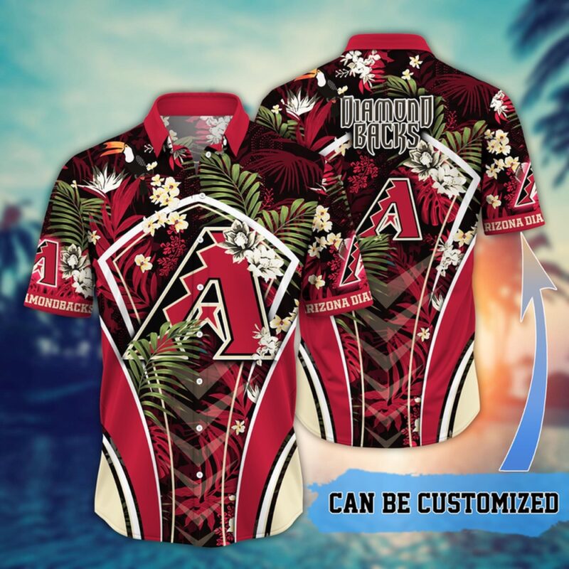 MLB Arizona Diamondbacks Hawaiian Shirt Flower Summer Tropical Aloha Shirt
