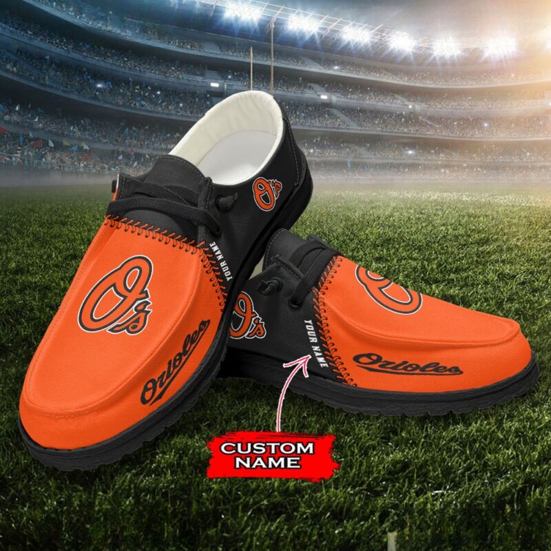 MLB Baltimore Orioles H-D Shoes Custom Name Baseball Shoes