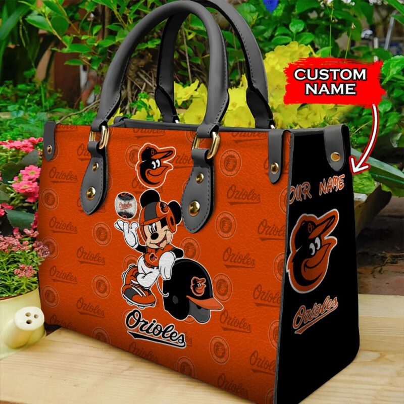 MLB Baltimore Orioles Mickey Women Leather Hand Bag