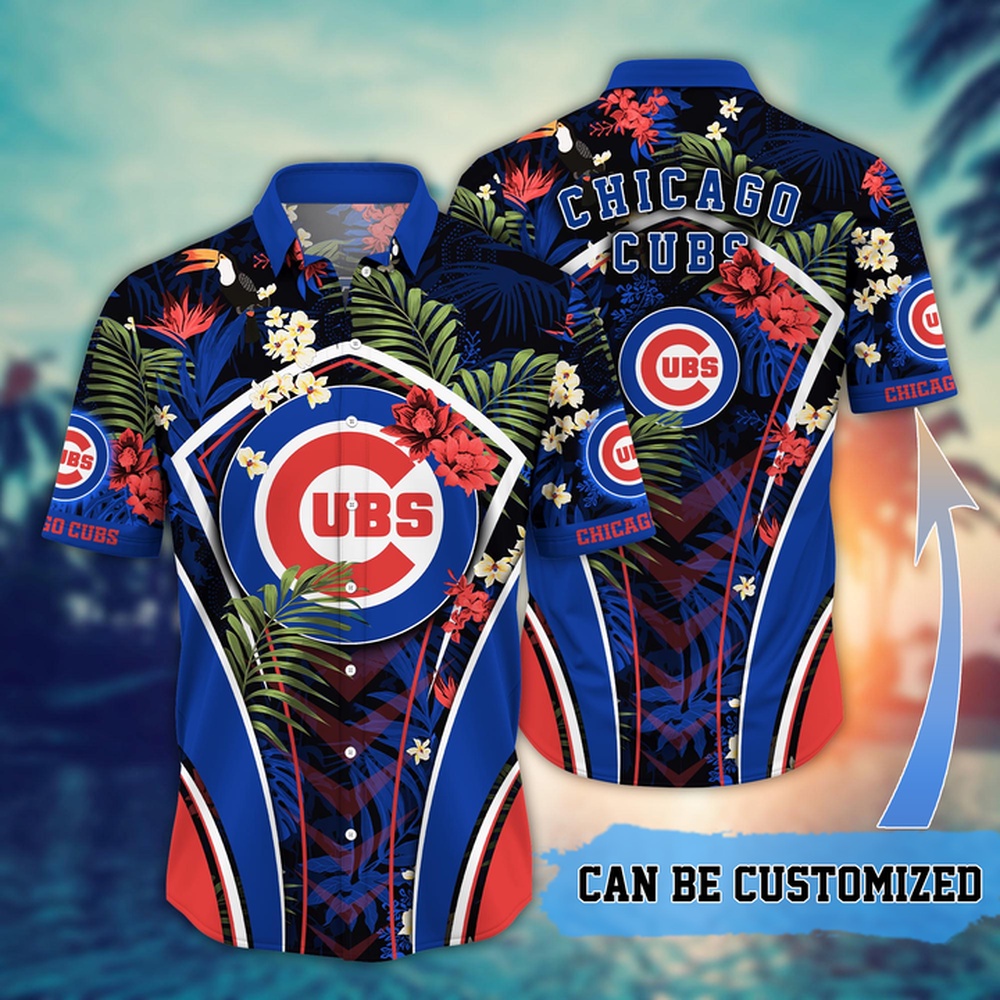 MLB Chicago Cubs Hawaiian Shirt Flower Summer Tropical Aloha Shirt