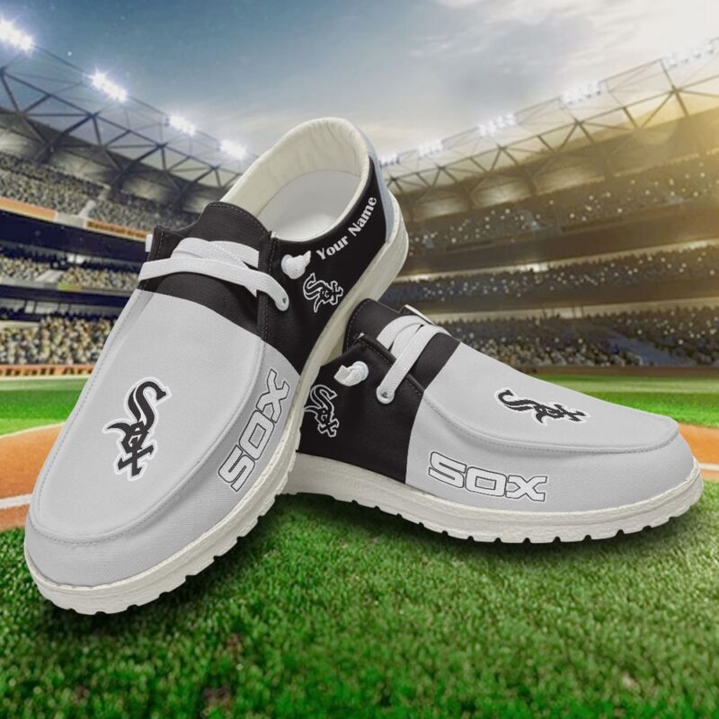 MLB Chicago White Sox H-D Shoes Custom Baseball Shoes For Fans