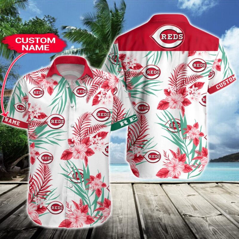 MLB Cincinnati Reds Hawaiian Shirt Flower Baseball Shirt For Fans