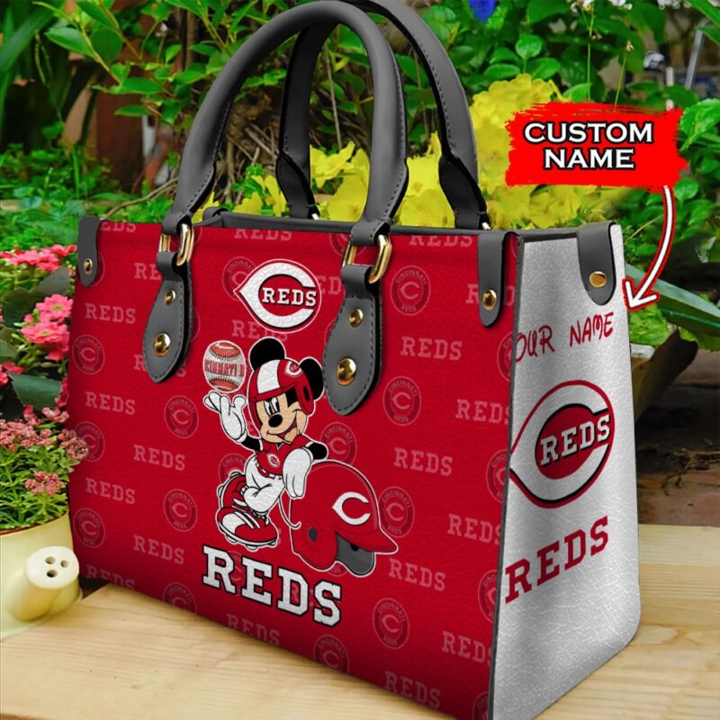 MLB Cincinnati Reds Mickey Women Leather Hand Bag