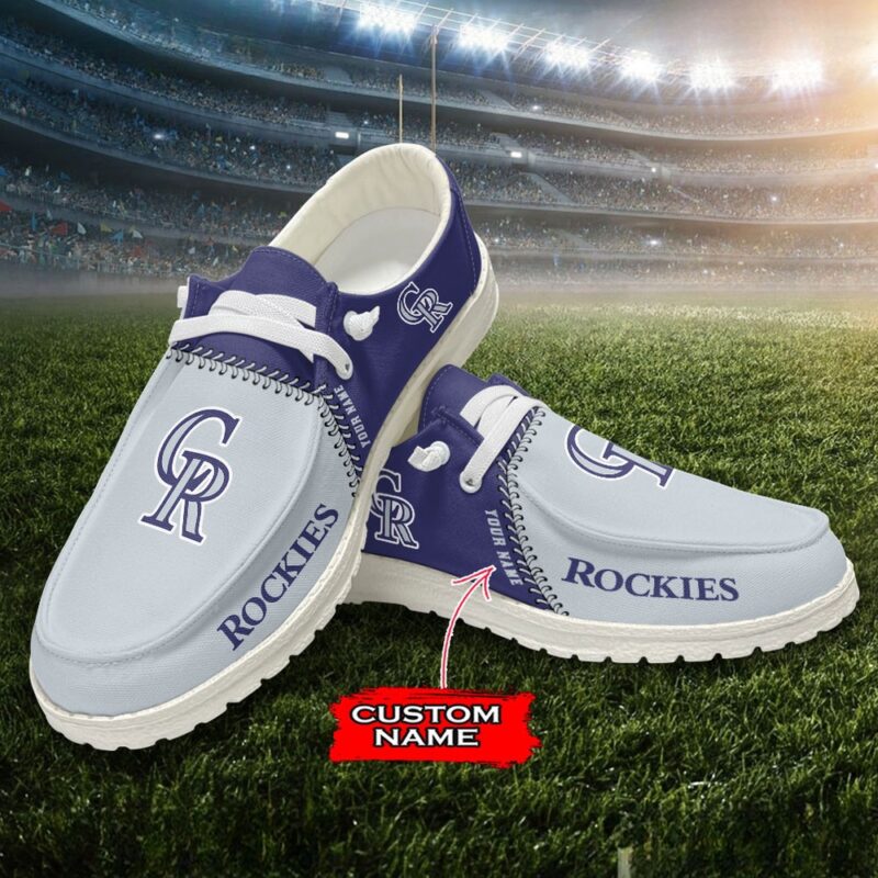 MLB Colorado Rockies H-D Shoes Custom Name Baseball Shoes