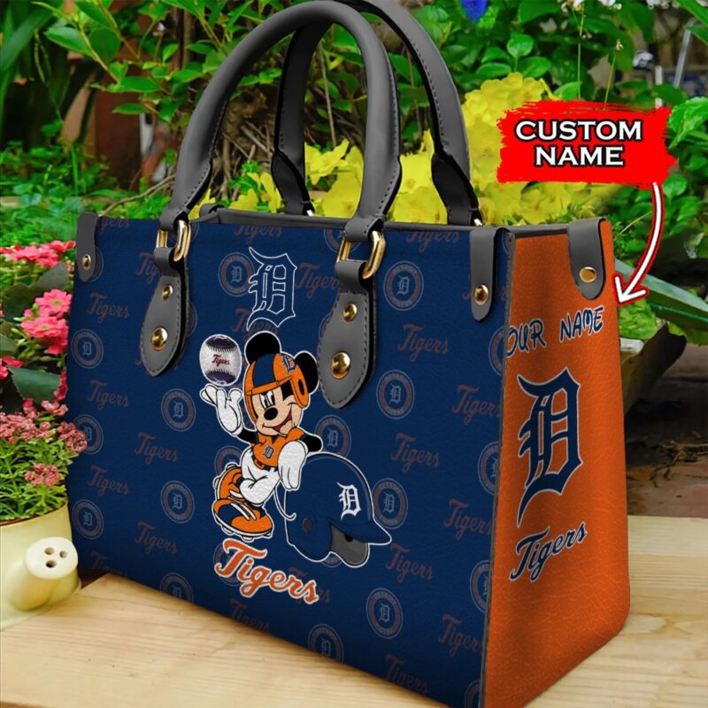 MLB Detroit Tigers Mickey Women Leather Hand Bag