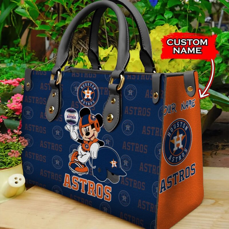 MLB Houston Astros Mickey Women Leather Hand Bag