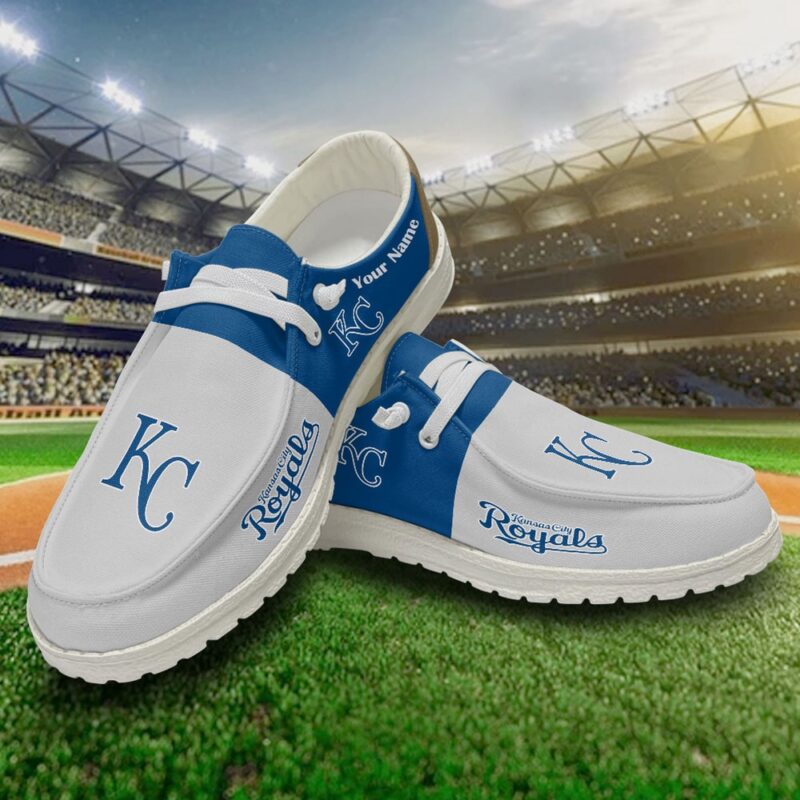 MLB Kansas City Royals H-D Shoes Custom Baseball Shoes For Fans