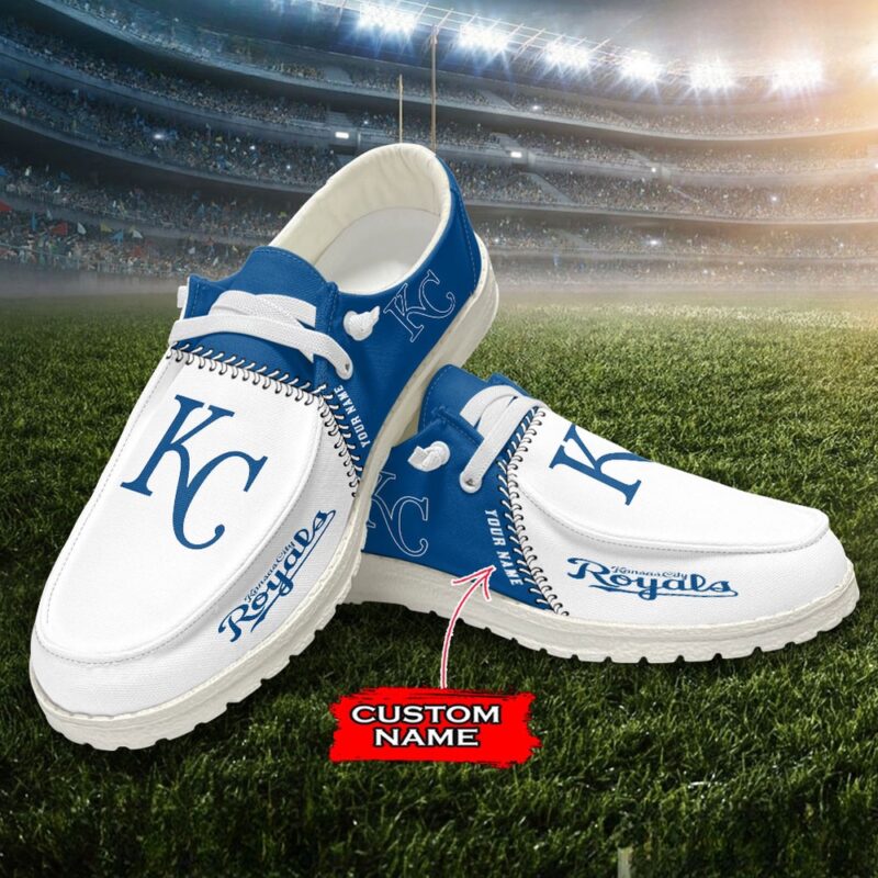 MLB Kansas City Royals H-D Shoes Custom Name Baseball Shoes