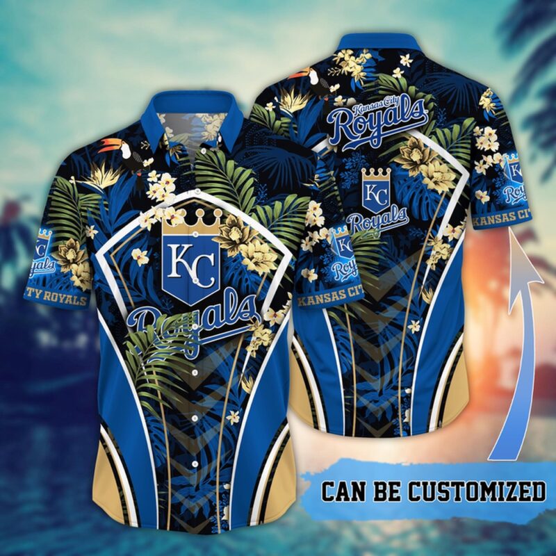MLB Kansas City Royals Hawaiian Shirt Flower Summer Tropical Aloha Shirt