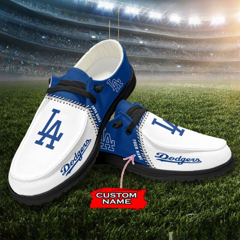 MLB Los Angeles Dodgers H-D Shoes Custom Name Baseball Shoes