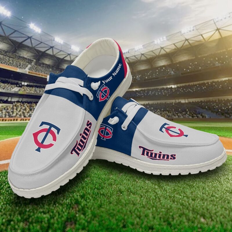 MLB Minnesota Twins H-D Shoes Custom Baseball Shoes For Fans