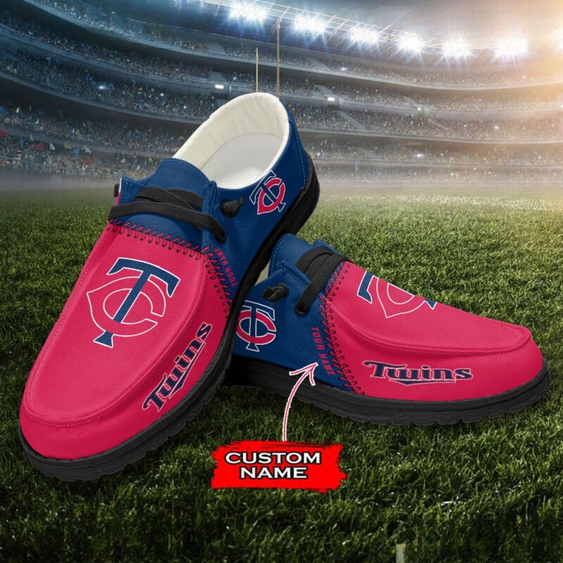 MLB Minnesota Twins H-D Shoes Custom Name Baseball Shoes