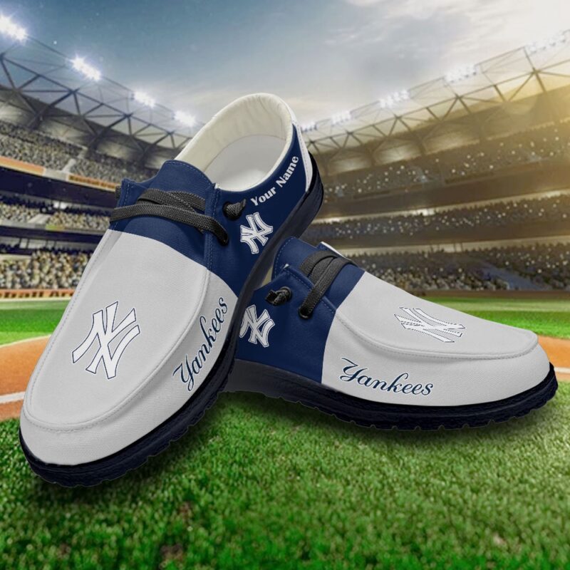 MLB New York Yankees H-D Shoes Custom Baseball Shoes For Fans