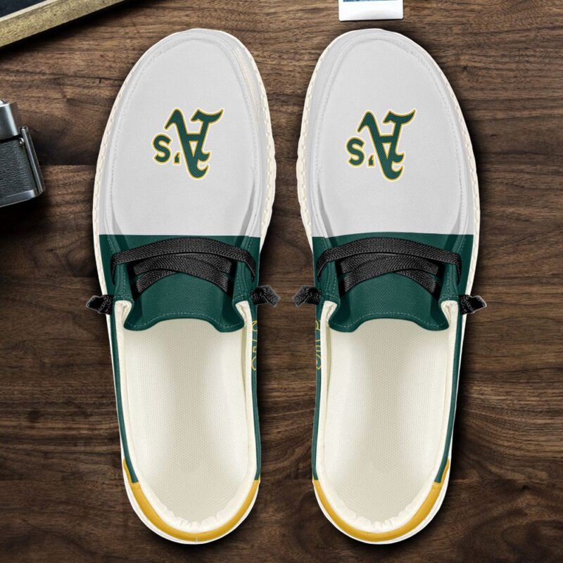 MLB Oakland Athletics H-D Shoes Custom Baseball Shoes For Fans