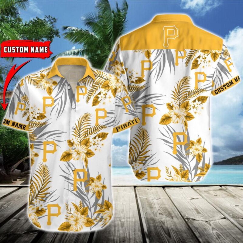 MLB Pittsburgh Pirates Hawaiian Shirt Flower Baseball Aloha Shirt