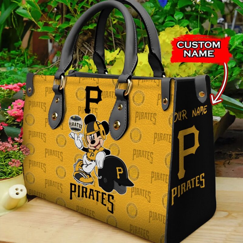 MLB Pittsburgh Pirates Mickey Women Leather Hand Bag
