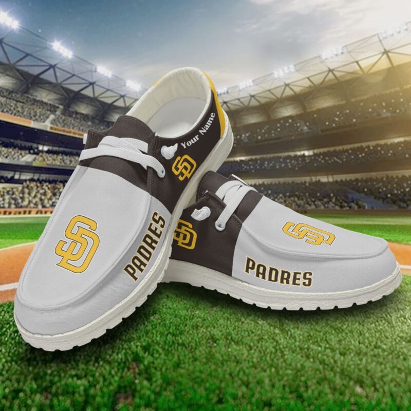 MLB San Diego Padres H-D Shoes Custom Baseball Shoes For Fans