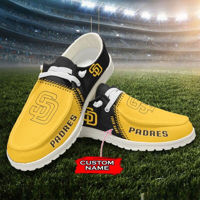 MLB San Diego Padres H-D Shoes Custom Name Baseball Shoes