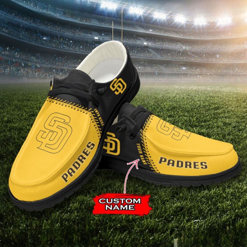 MLB San Diego Padres H-D Shoes Custom Name Baseball Shoes