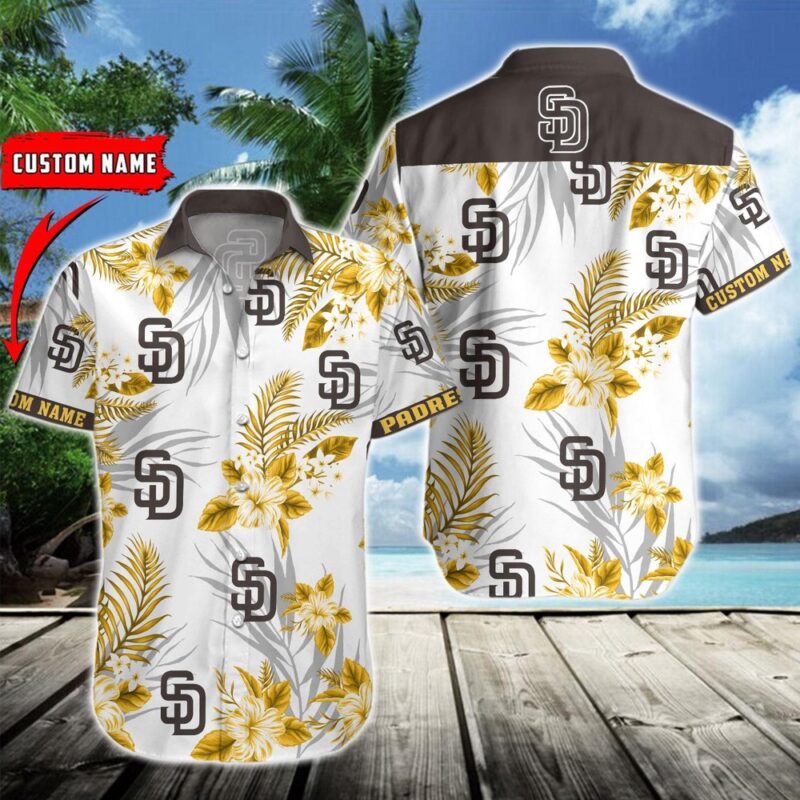 MLB San Diego Padres Hawaiian Shirt Flower Baseball Aloha Shirt