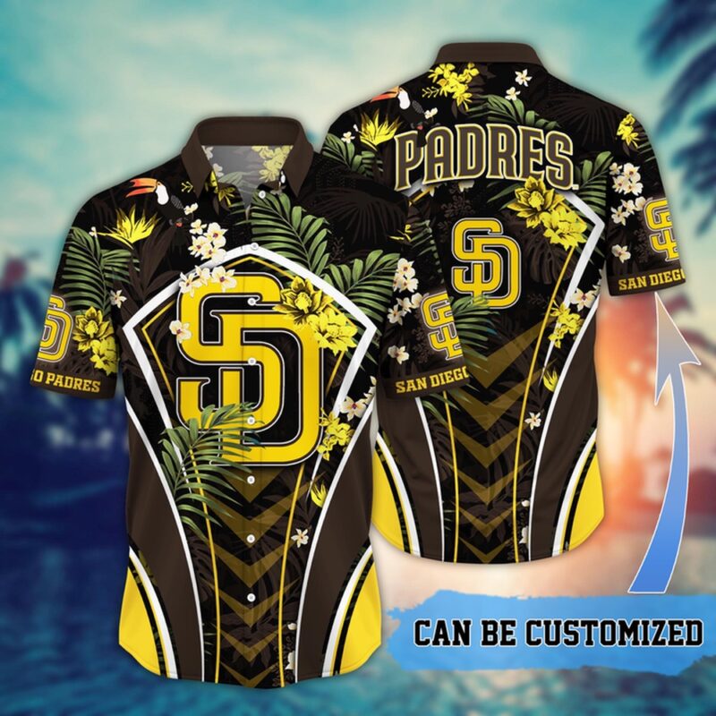 MLB San Diego Padres Hawaiian Shirt Flower Summer Tropical Aloha Shirt