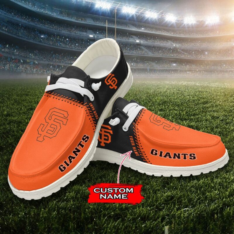 MLB San Francisco Giants H-D Shoes Custom Name Baseball Shoes