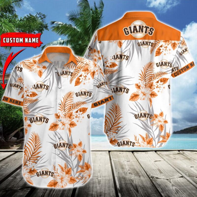 MLB San Francisco Giants Hawaiian Shirt Flower Baseball Aloha Shirt