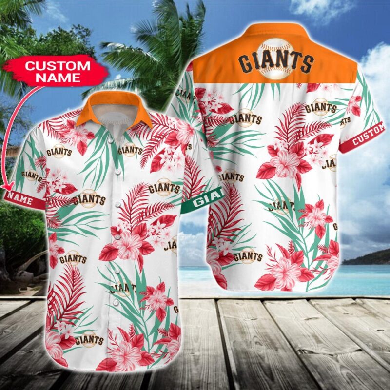 MLB San Francisco Giants Hawaiian Shirt Flower Baseball Shirt For Fans
