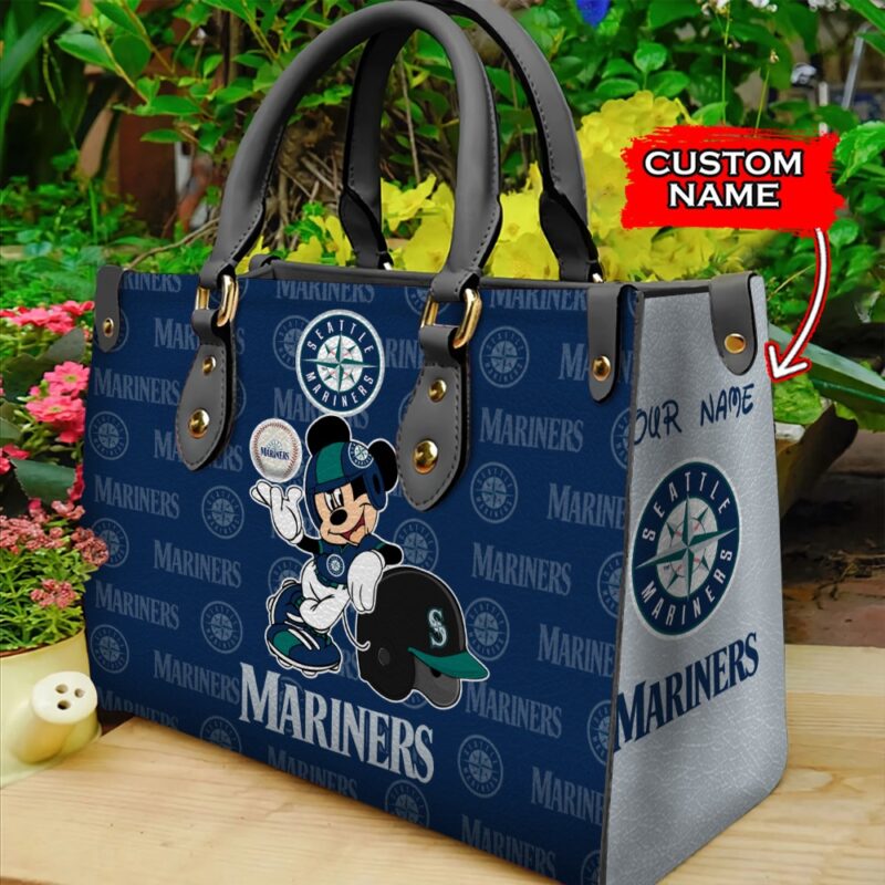 MLB Seattle Mariners Mickey Women Leather Hand Bag