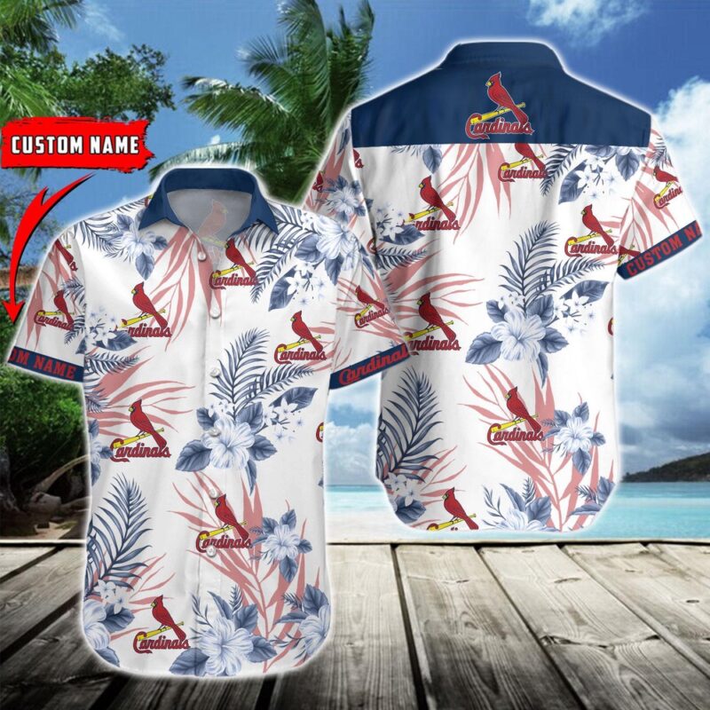 MLB St. Louis Cardinals Hawaiian Shirt Flower Baseball Aloha Shirt