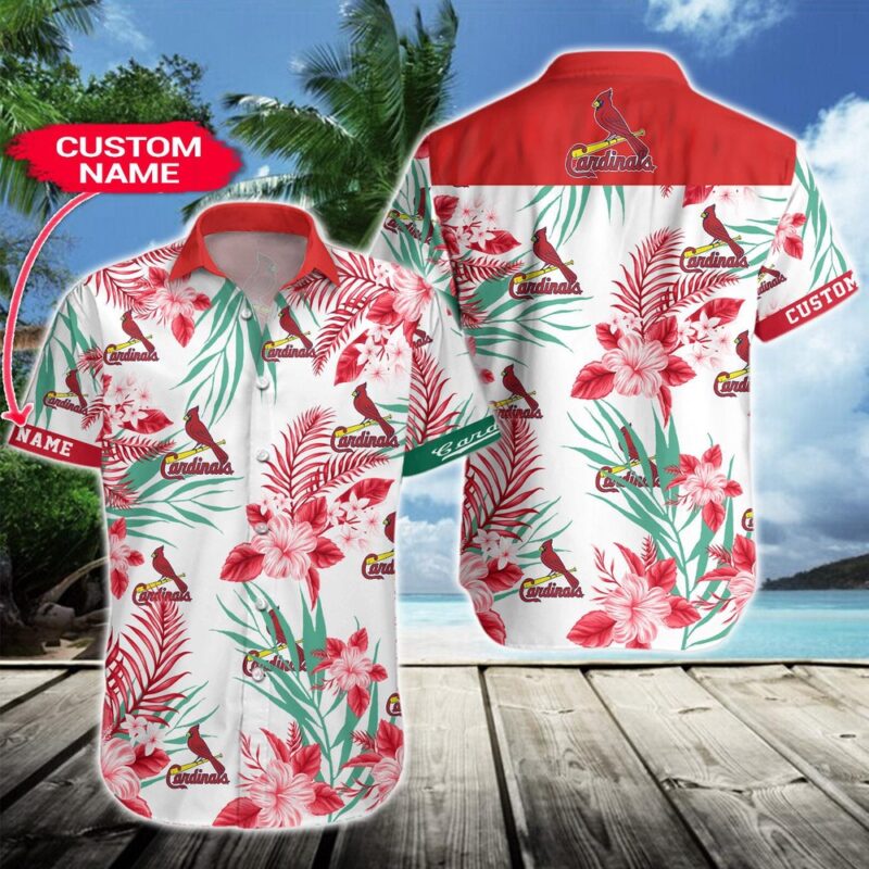 MLB St Louis Cardinals Hawaiian Shirt Flower Baseball Shirt For Fans