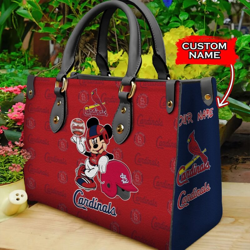 MLB St Louis Cardinals Mickey Women Leather Hand Bag