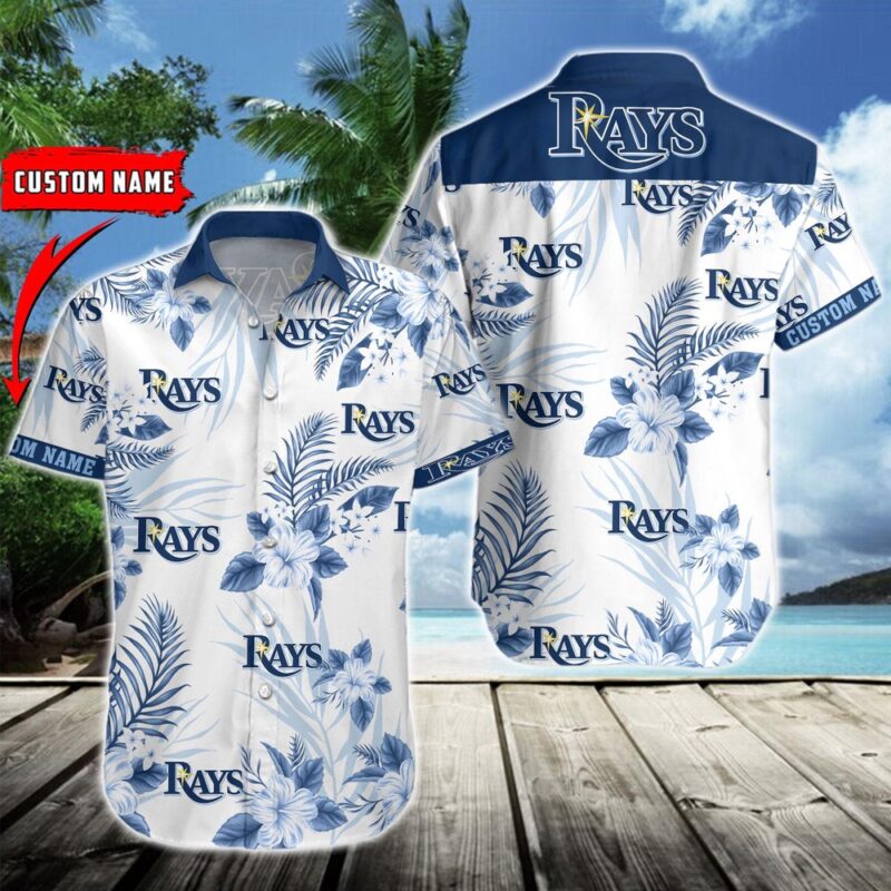 MLB Tampa Bay Rays Hawaiian Shirt Flower Baseball Aloha Shirt