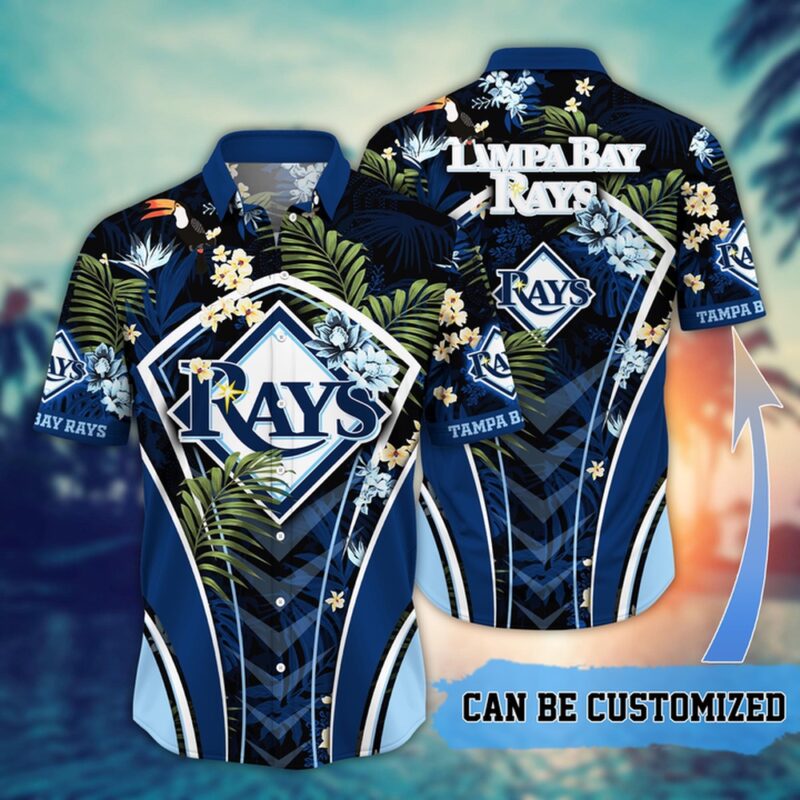 MLB Tampa Bay Rays Hawaiian Shirt Flower Summer Tropical Aloha Shirt