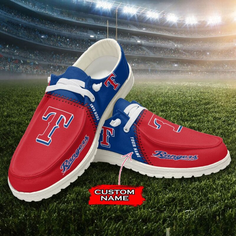 MLB Texas Rangers H-D Shoes Custom Name Baseball Shoes