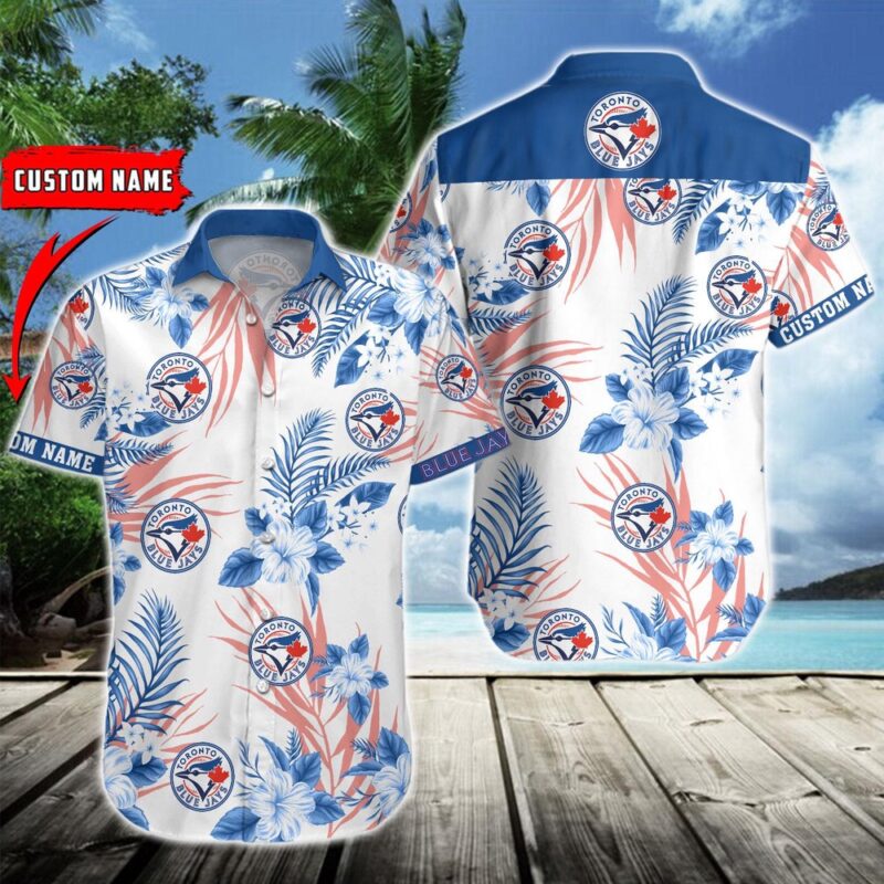 MLB Toronto Blue Jays Hawaiian Shirt Flower Baseball Aloha Shirt